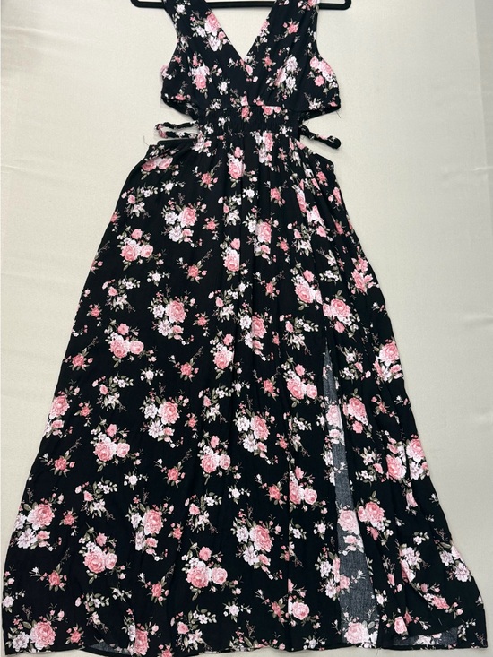 FADEDROSE Other - Faded Rose Black Floral Maxi Dress Boho Cottagecore Flowy Long Dress size L